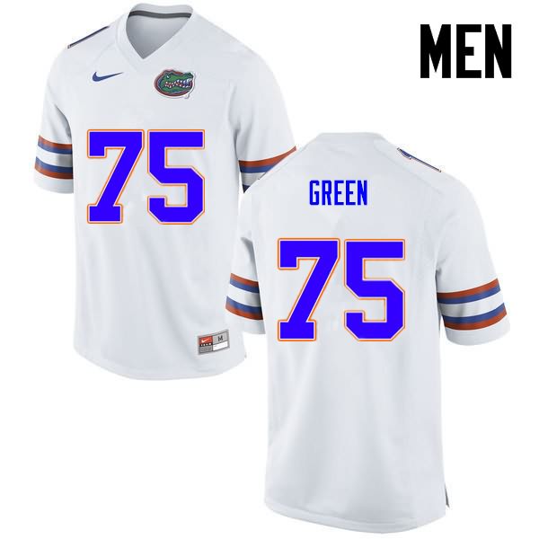 Men's NCAA Florida Gators Chaz Green #75 Stitched Authentic Nike White College Football Jersey LLB7365AW